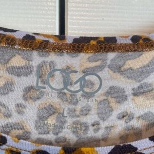 Logo tank tunic. Animal print